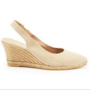 Viscata Lloret canvas slingback wedges
